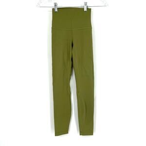 Lululemon Align High Rise Pant 24" Olive Bronze Green Size 0